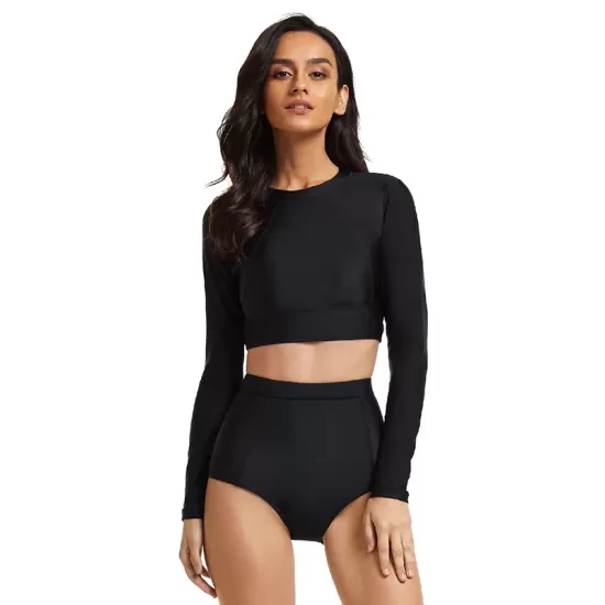 Solid Color High-Waisted Hollow Split Wetsuits Solid Color High-Waisted Hollow Split Wetsuits