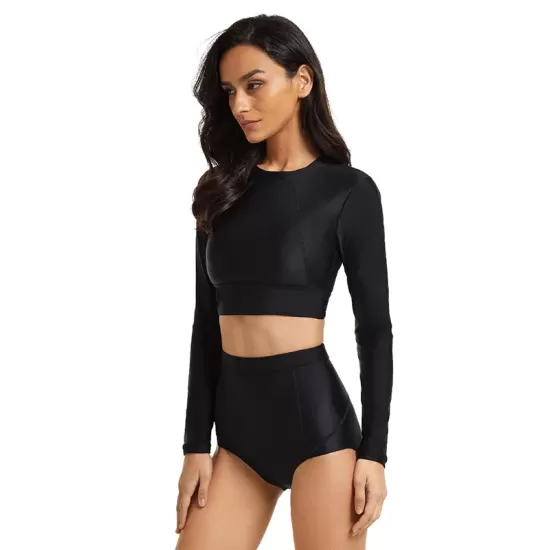 Solid Color High-Waisted Hollow Split Wetsuits Solid Color High-Waisted Hollow Split Wetsuits
