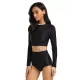 Solid Color High-Waisted Hollow Split Wetsuits Solid Color High-Waisted Hollow Split Wetsuits