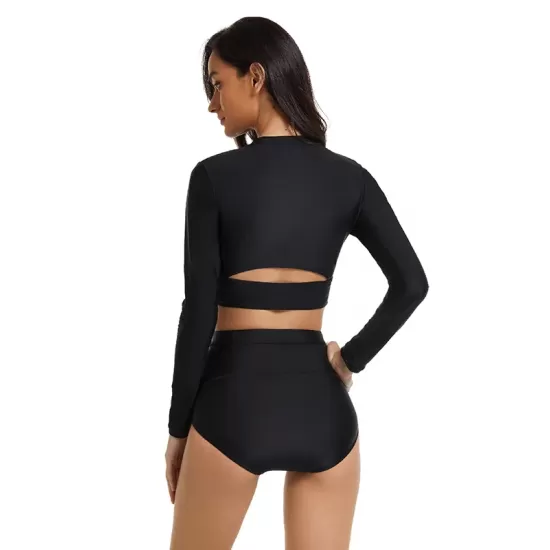 Solid Color High-Waisted Hollow Split Wetsuits Solid Color High-Waisted Hollow Split Wetsuits