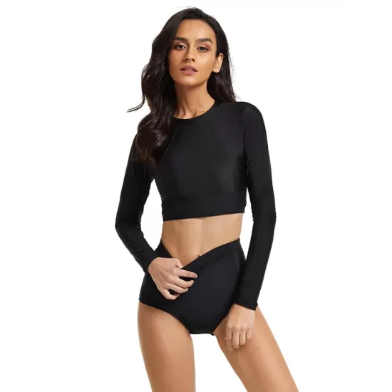 Solid Color High-Waisted Hollow Split Wetsuits Solid Color High-Waisted Hollow Split Wetsuits