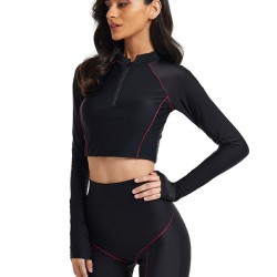 Long-Sleeves Zipper High-Waisted Split Wetsuits