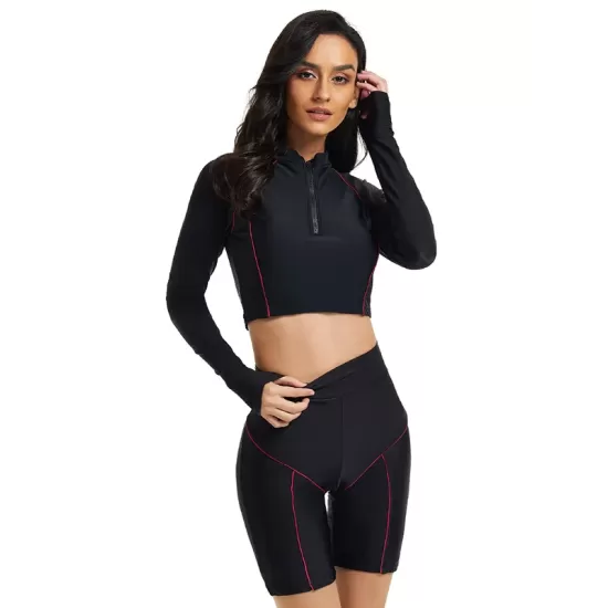 Long-Sleeves Zipper High-Waisted Split Wetsuits Long-Sleeves Zipper High-Waisted Split Wetsuits