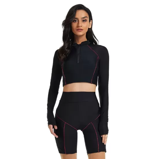 Long-Sleeves Zipper High-Waisted Split Wetsuits Long-Sleeves Zipper High-Waisted Split Wetsuits