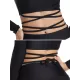 Long Sleeves Bandage Solid Color Split Wetsuits Long Sleeves Bandage Solid Color Split Wetsuits