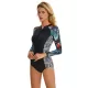 Long Sleeves Split-Joint Floral Printed Zipper One-Piece Wetsuits Long Sleeves Split-Joint Floral Printed Zipper One-Piece Wetsuits