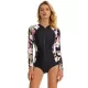 Floral Printed Long-Sleeves Split-Joint One-Piece Wetsuit Floral Printed Long-Sleeves Split-Joint One-Piece Wetsuit