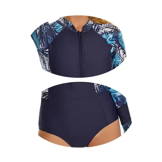 Long Sleeves Floral Printed Zipper Slim One-Piece Wetsuits Long Sleeves Floral Printed Zipper Slim One-Piece Wetsuits