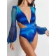 Long Sleeves Gradient Hollow V-Neck Wetsuits Long Sleeves Gradient Hollow V-Neck Wetsuits
