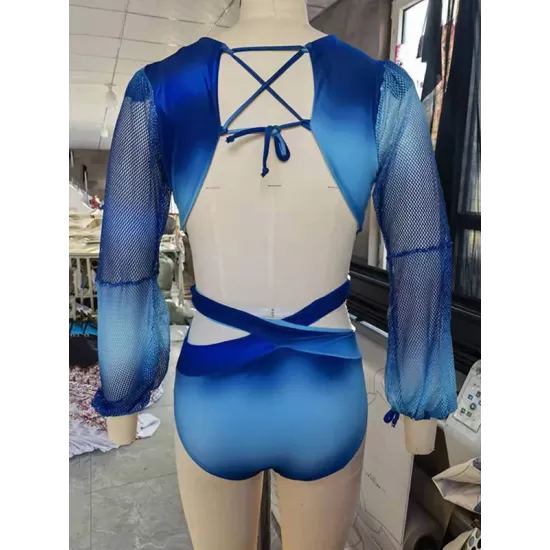 Long Sleeves Gradient Hollow V-Neck Wetsuits Long Sleeves Gradient Hollow V-Neck Wetsuits