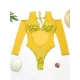 Snake-Print Split-Joint Long Sleeve Backless One-Piece Wetsuits Snake-Print Split-Joint Long Sleeve Backless One-Piece Wetsuits