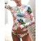 Floral-Printed Long Sleeves Split Wetsuit
