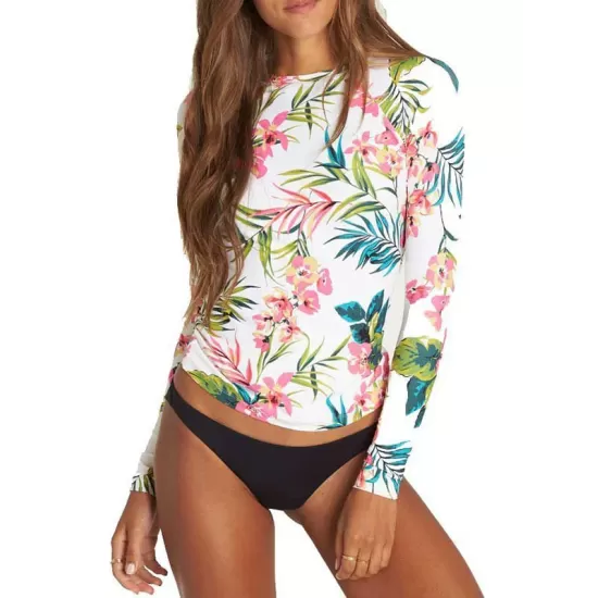 Floral-Printed Long Sleeves Split Wetsuit Floral-Printed Long Sleeves Split Wetsuit