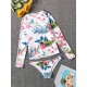 Long Sleeve Floral-Print Split Wetsuit Long Sleeve Floral-Print Split Wetsuit