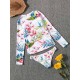 Long Sleeve Floral-Print Split Wetsuit Long Sleeve Floral-Print Split Wetsuit