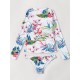 Long Sleeve Floral-Print Split Wetsuit Long Sleeve Floral-Print Split Wetsuit