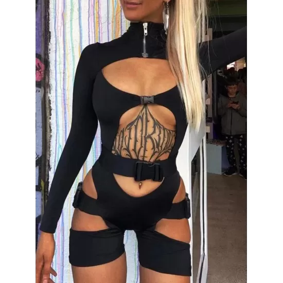 Long Sleeve Zipper Hollow One-Piece Wetsuit Long Sleeve Zipper Hollow One-Piece Wetsuit