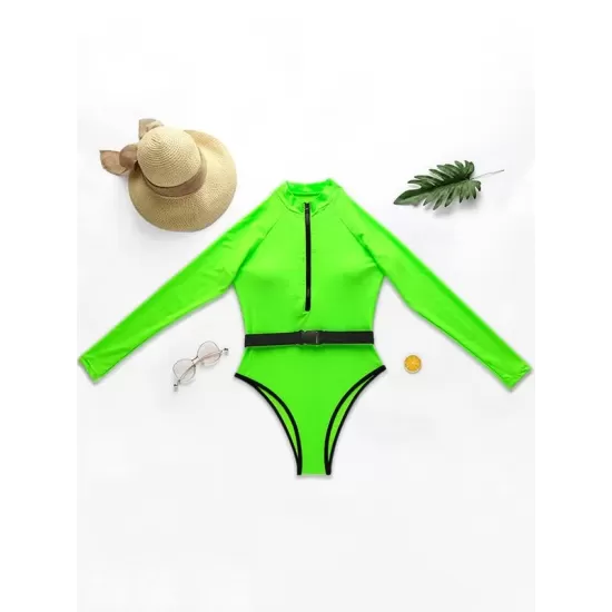 Deep V-Neck Zipper Long Sleeves Wetsuit Deep V-Neck Zipper Long Sleeves Wetsuit