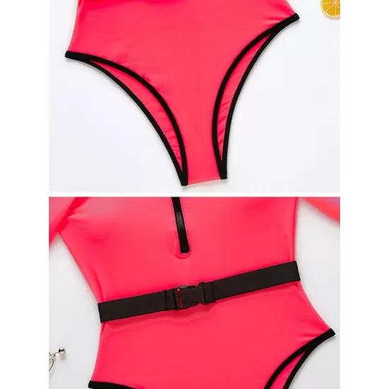 Deep V-Neck Zipper Long Sleeves Wetsuit Deep V-Neck Zipper Long Sleeves Wetsuit