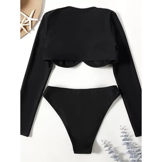 Long Sleeve Sexy Underwired Tight Wetsuit Long Sleeve Sexy Underwired Tight Wetsuit