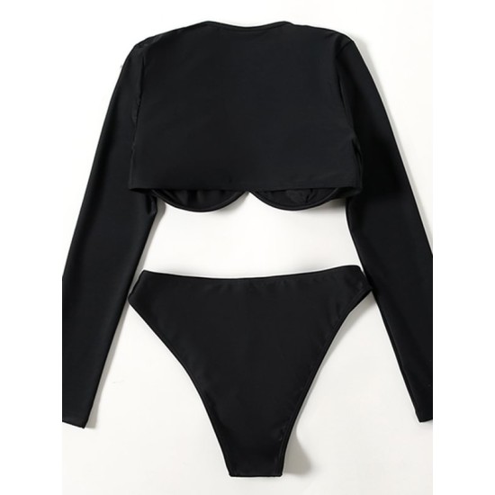 Long Sleeve Sexy Underwired Tight Wetsuit Long Sleeve Sexy Underwired Tight Wetsuit