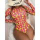 Long Sleeves Fruit Printed One-Piece Wetsuit Long Sleeves Fruit Printed One-Piece Wetsuit