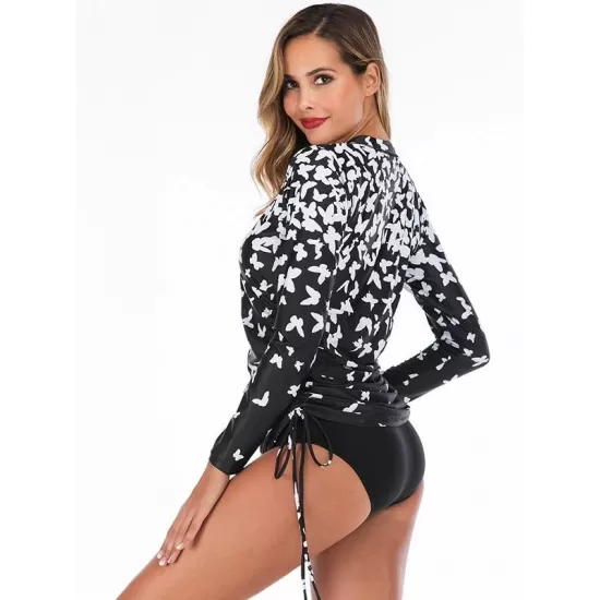 Bird Printed Zipper Two Pieces Wetsuit Bird Printed Zipper Two Pieces Wetsuit