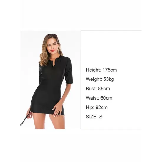 Strappy Hem Solid Two-Piece Wetsuit Strappy Hem Solid Two-Piece Wetsuit