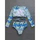 Floral Long Sleeveless Backless High-Waisted Rash Guards Floral Long Sleeveless Backless High-Waisted Rash Guards