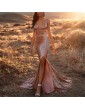 Dress sexy sequined fishtail split hip sling dress